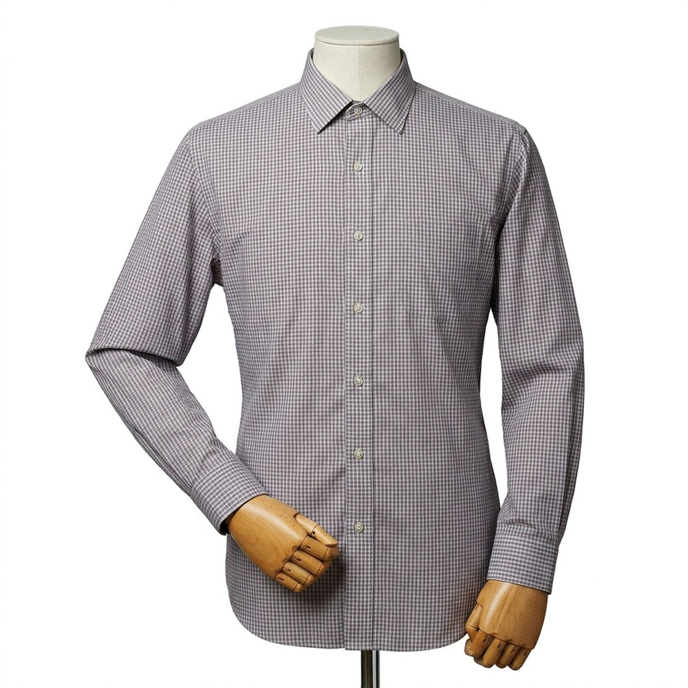 Brooks Brothers Madison Dress Shirt Supima Cotton White Burgundy Men's Neck 20
